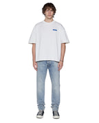 Mens Royalty Halen Ss Tee Vintage White Baggy Tees - Beige