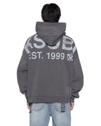 Mens State Ekcess Hoodie Black Fade Oversized Fleece - Black
