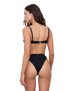 Womens Off-duty Bikini Black Rib Regular Bikini - Black