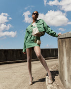 Womens Billie Jacket Jade Oversized Jackets - Green