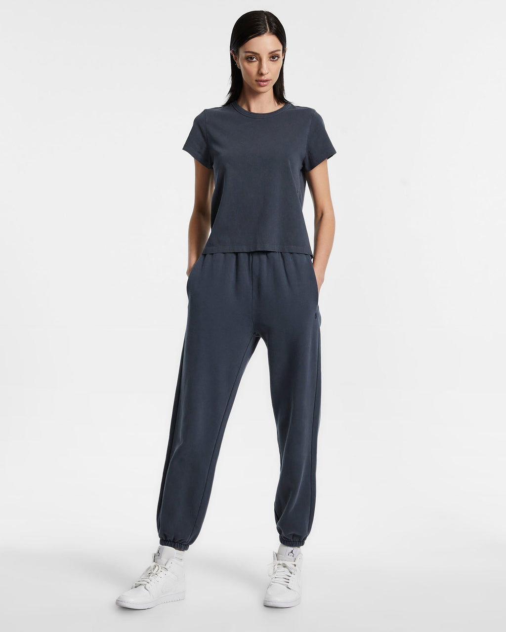 Womens 3 X 4 Mini Ss Tee Navy Fitted Tees - Blue