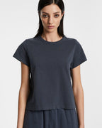 Womens 3 X 4 Mini Ss Tee Navy Fitted Tees - Blue