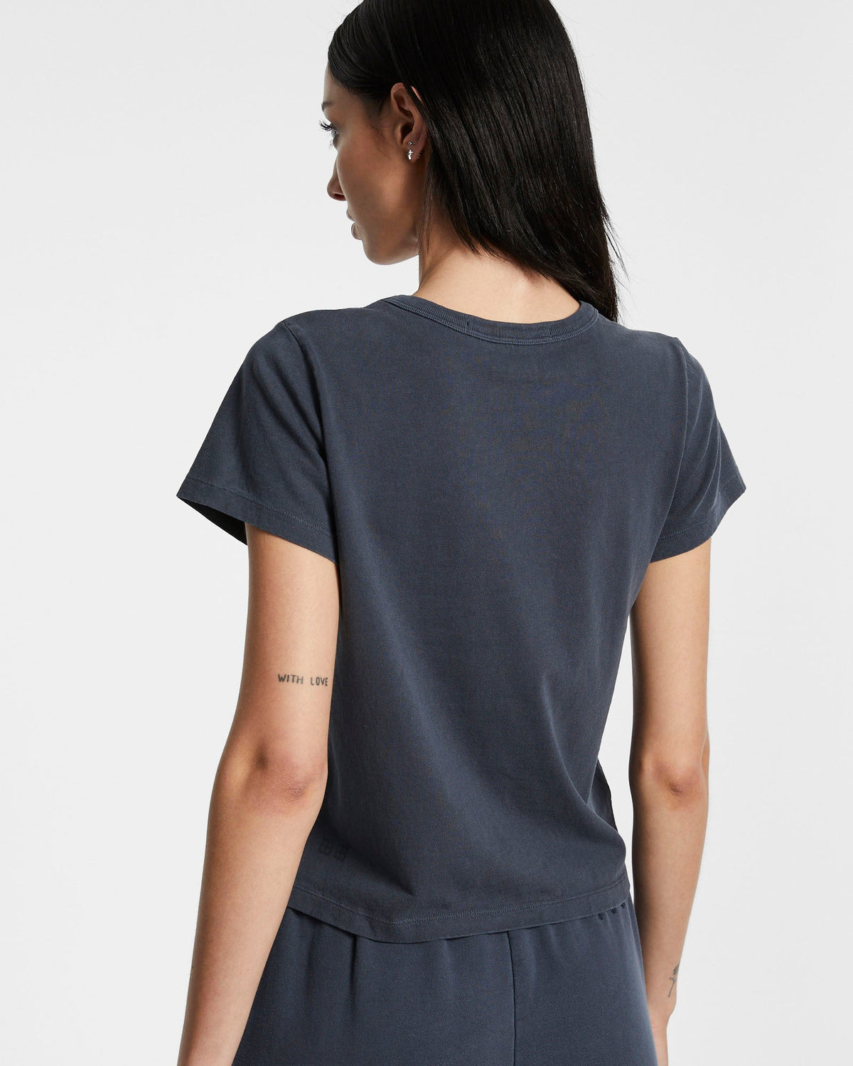 Womens 3 X 4 Mini Ss Tee Navy Fitted Tees - Blue