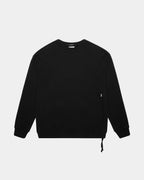 Mens 4 X 4 Biggie Crew Jet Black Oversized Fleece - Black