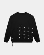 Mens 4 X 4 Biggie Crew Jet Black Oversized Fleece - Black