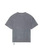 Mens 4x4 Paise Biggie Ss Tee Charcoal Regular Tees - Grey