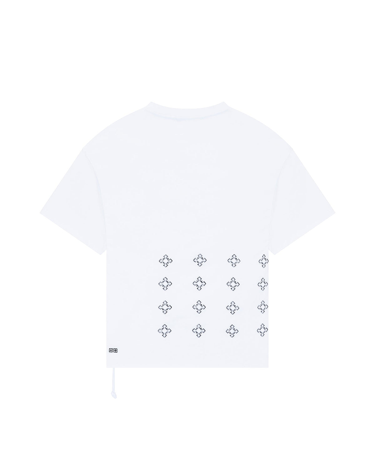 Mens 4x4 Paise Biggie Ss Tee White Black Regular Tees - White
