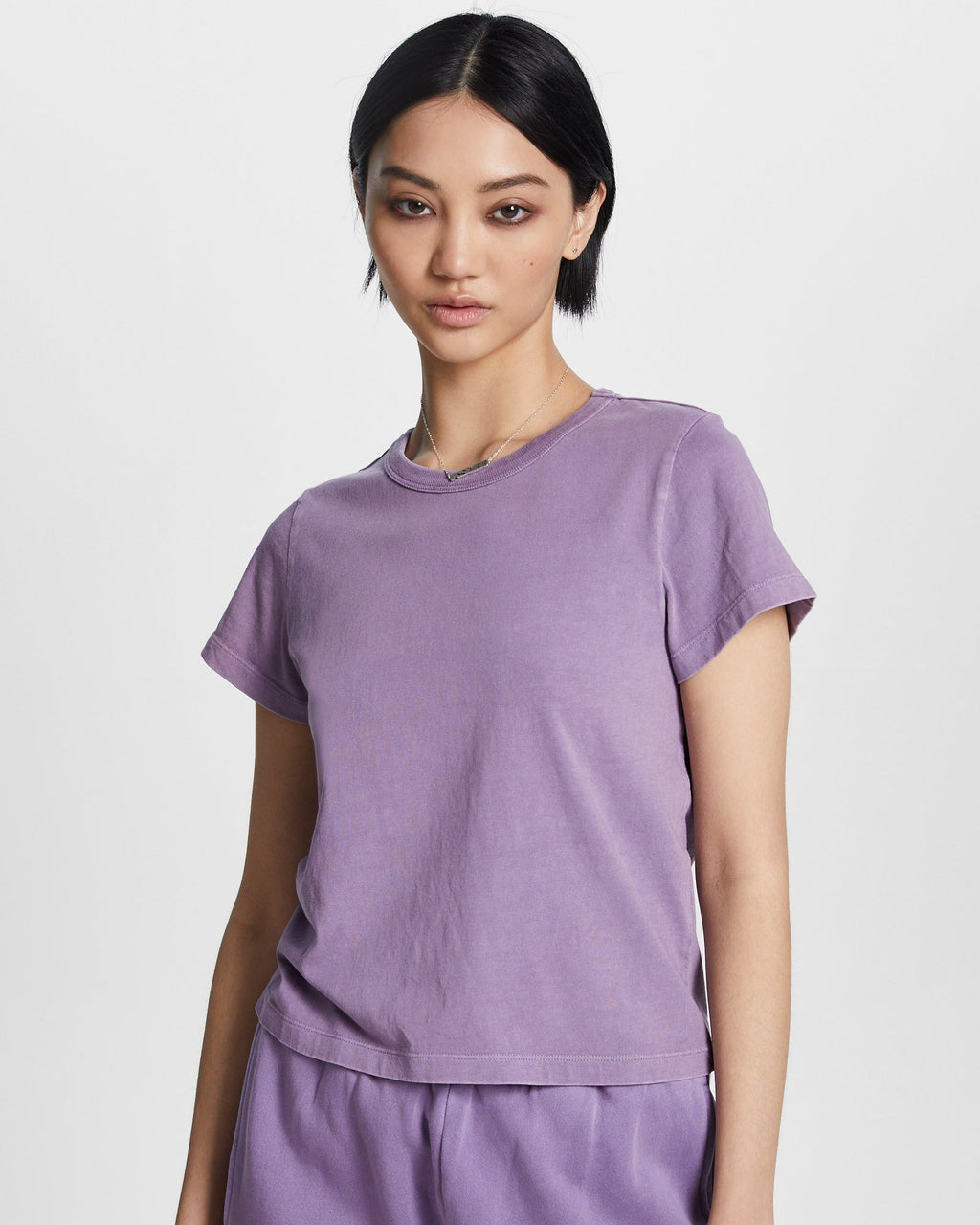Womens 3 X 4 Mini Tee Lilac Fitted Tees - Purple