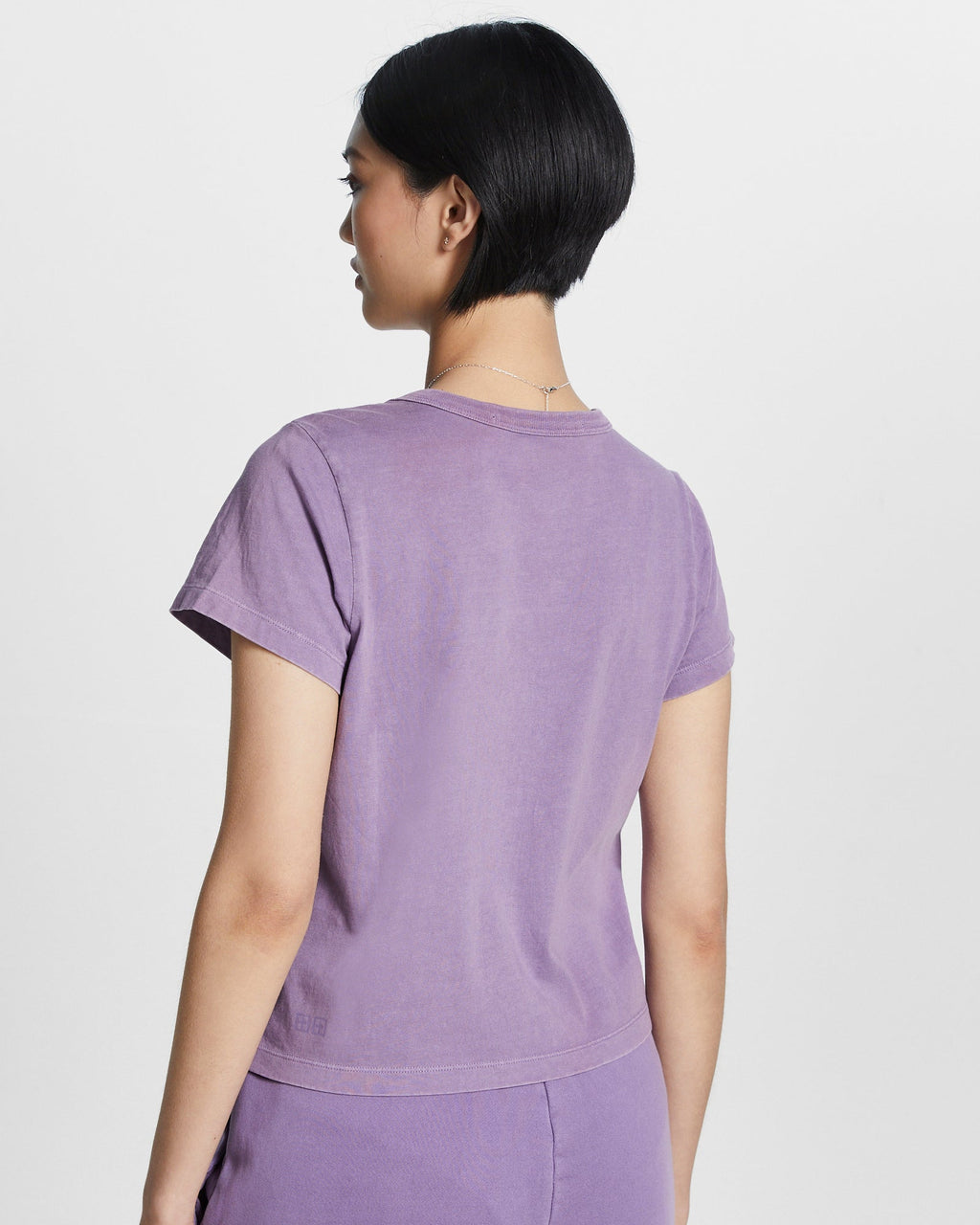 Womens 3 X 4 Mini Tee Lilac Fitted Tees - Purple