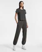 Womens 3 X 4 Mini Ss Tee Charcoal Fitted Tees - Grey