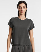 Womens 3 X 4 Mini Ss Tee Charcoal Fitted Tees - Grey