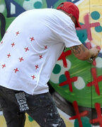 Mens 4x4 Biggie Ss Tee White/red Oversized Tees - White