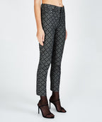 Womens Slim Pin Black Monogram Slim Denim Jeans - Black