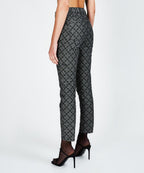 Womens Slim Pin Black Monogram Slim Denim Jeans - Black