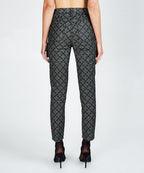 Womens Slim Pin Black Monogram Slim Denim Jeans - Black