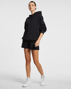 Womens 3 X 4 Oh G Hoodie Jet Black Oversized Fleece - Black