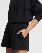 Womens 3 X 4 Trak Short Jet Black Relaxed Walkshorts - Black