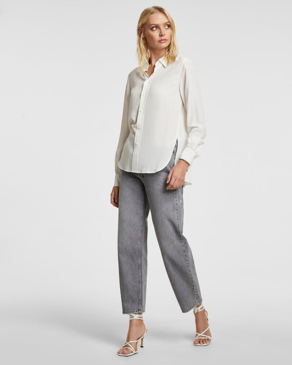 Womens Xzibit Shirt White Relaxed Shirts - White
