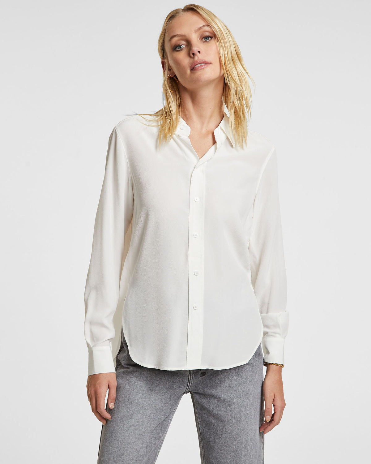 Womens Xzibit Shirt White Relaxed Shirts - White