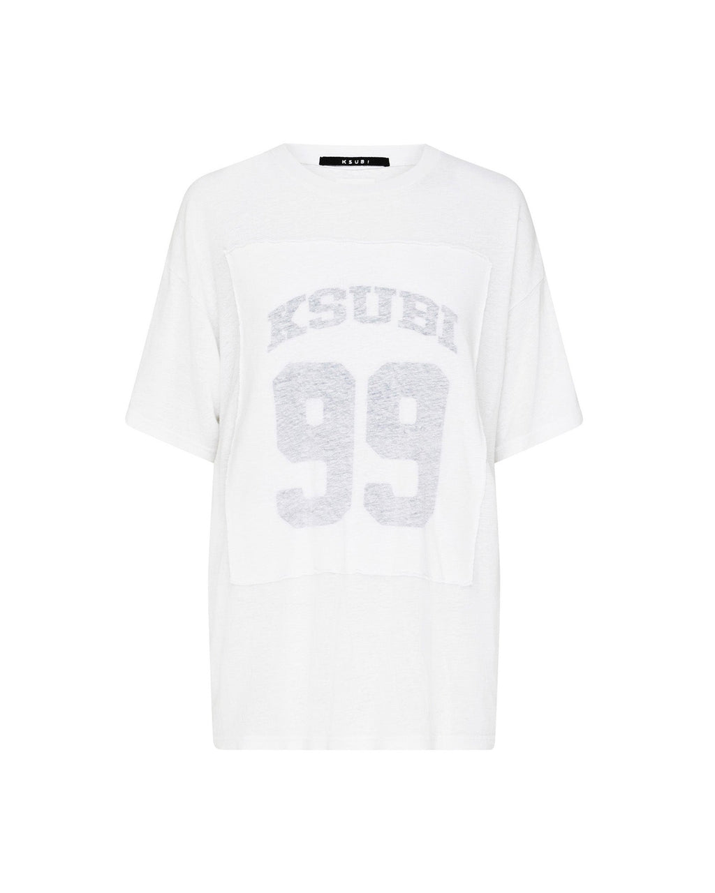 Womens 99 Oh G Tee Slub White Oversized Tees - White