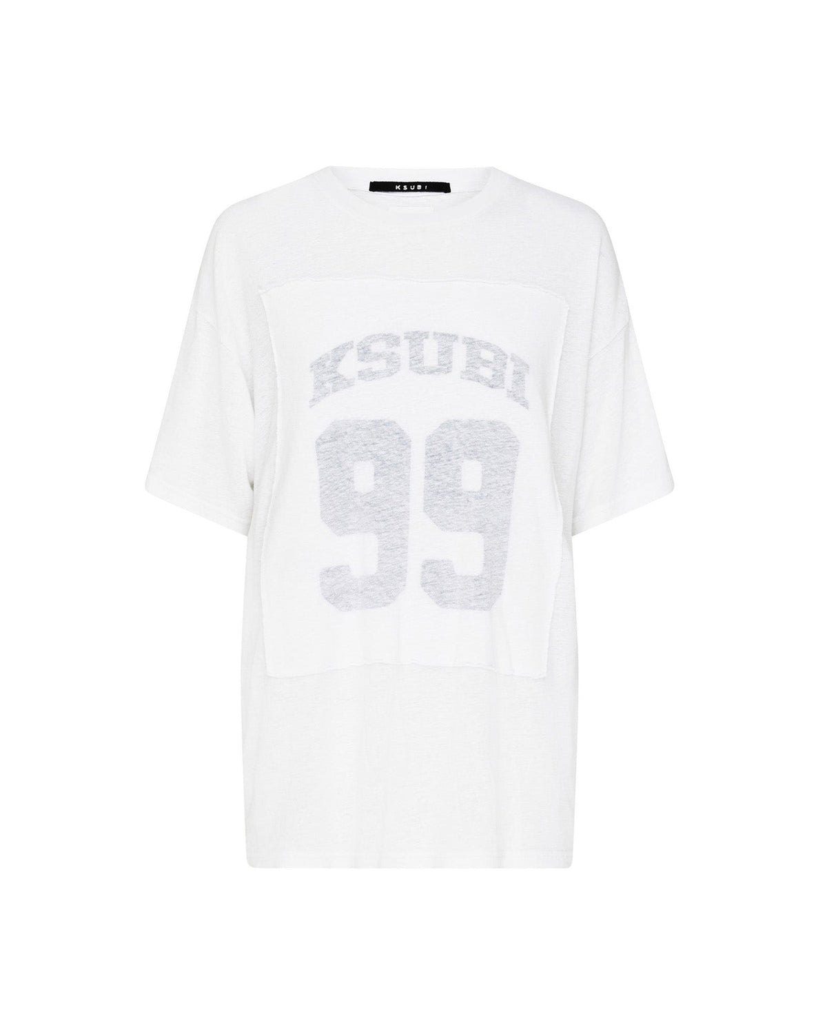 Womens 99 Oh G Tee Slub White Oversized Tees - White