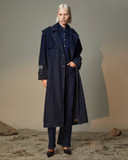 Womens Affinity Trench Legacy Relaxed Jackets - Denim