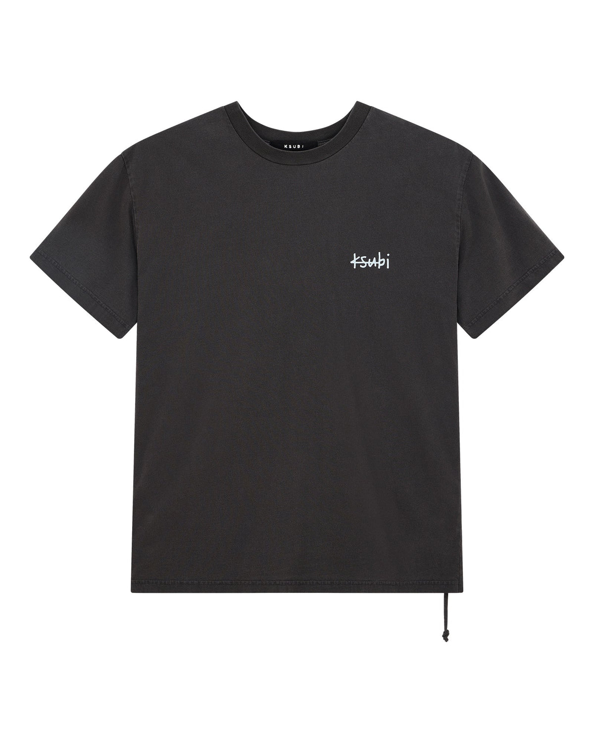 Mens Allday Biggie Ss Tee Faded Black Oversized Tees - Black