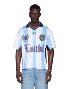 Mens Offside Duke Ss Jersey Ice Stripe Boxy Fashion Tops - Multi Colour