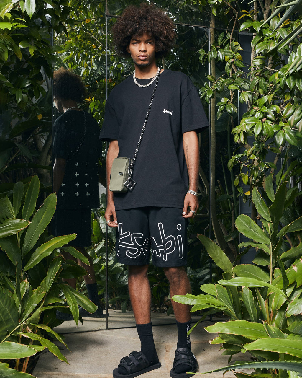 Mens All Day Biggie Ss Tee Jet Black Oversized Tees - Black