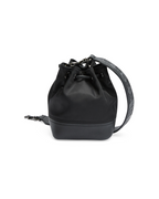 Box Cross Bucket Bag Nylon/leather Black Bags - Black