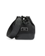Box Cross Bucket Bag Nylon/leather Black Bags - Black