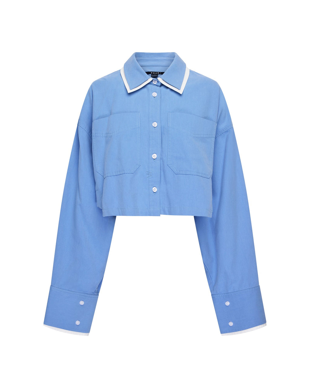 Womens Balter Ls Shirt Bright Blue/white Regular Shirts - Blue