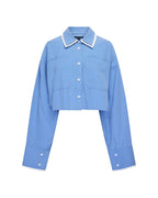 Womens Balter Ls Shirt Bright Blue/white Regular Shirts - Blue