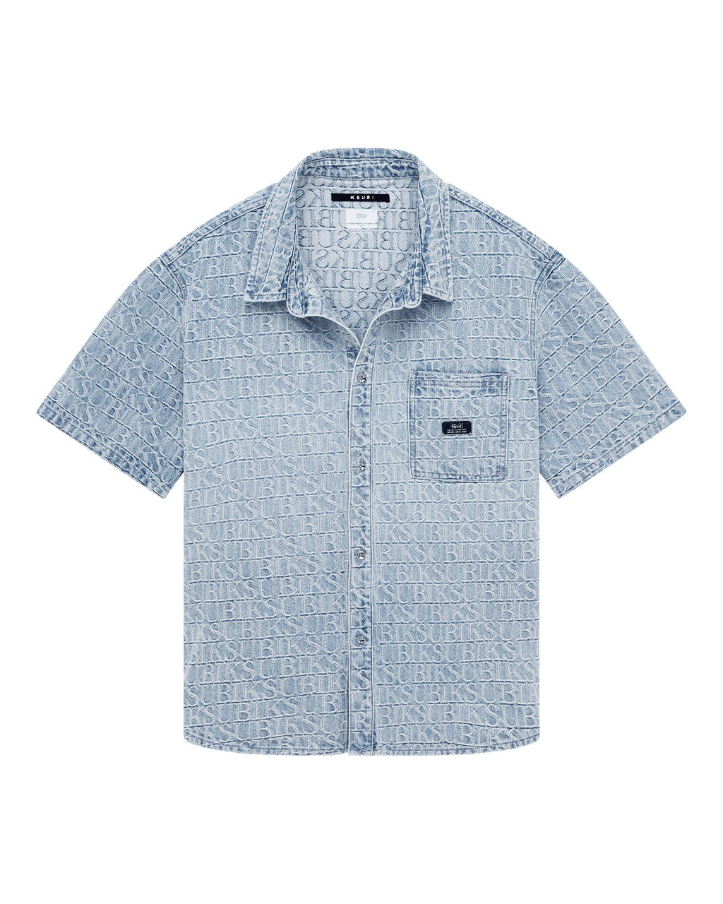 Mens Boxer Ss Shirt Tile Boxy Shirts - Denim