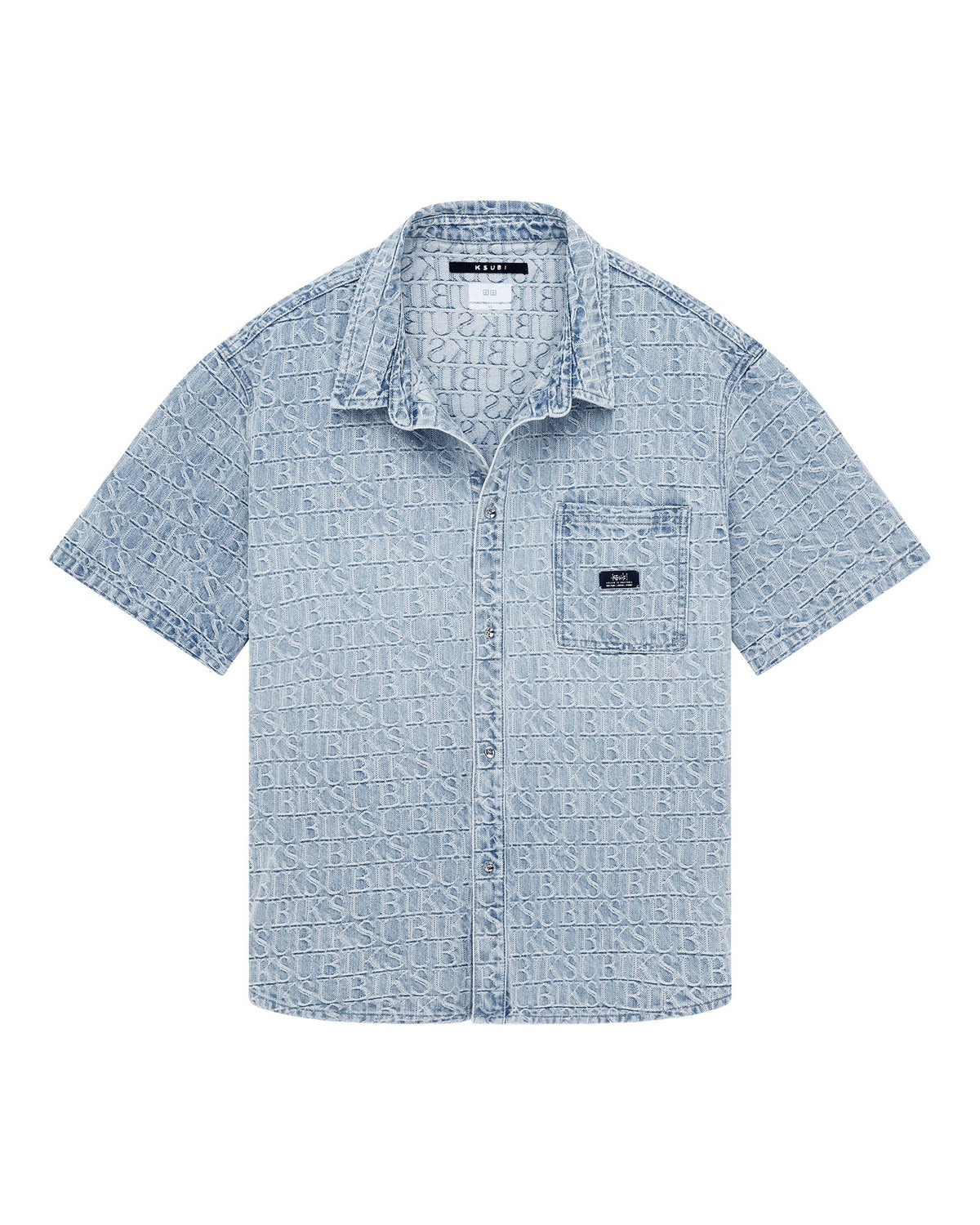 Mens Boxer Ss Shirt Tile Boxy Shirts - Denim