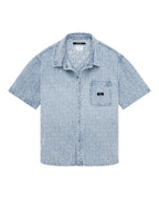 Mens Boxer Ss Shirt Tile Boxy Shirts - Denim