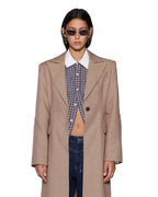 Womens Stance Tailored Coat Tan Fitted Jackets - Tan