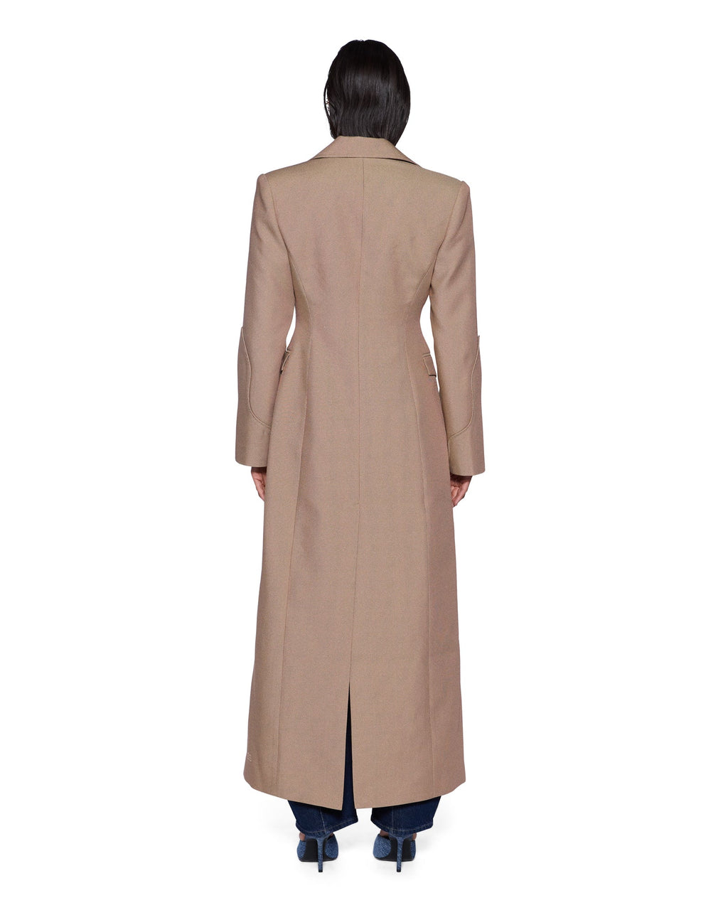 Womens Stance Tailored Coat Tan Fitted Jackets - Tan