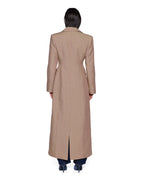 Womens Stance Tailored Coat Tan Fitted Jackets - Tan