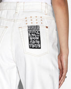 Womens Playback Sugar Rush Straight Denim Jeans - White