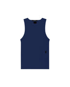 Mens Debut Singlet Navy Fitted Tees - Navy