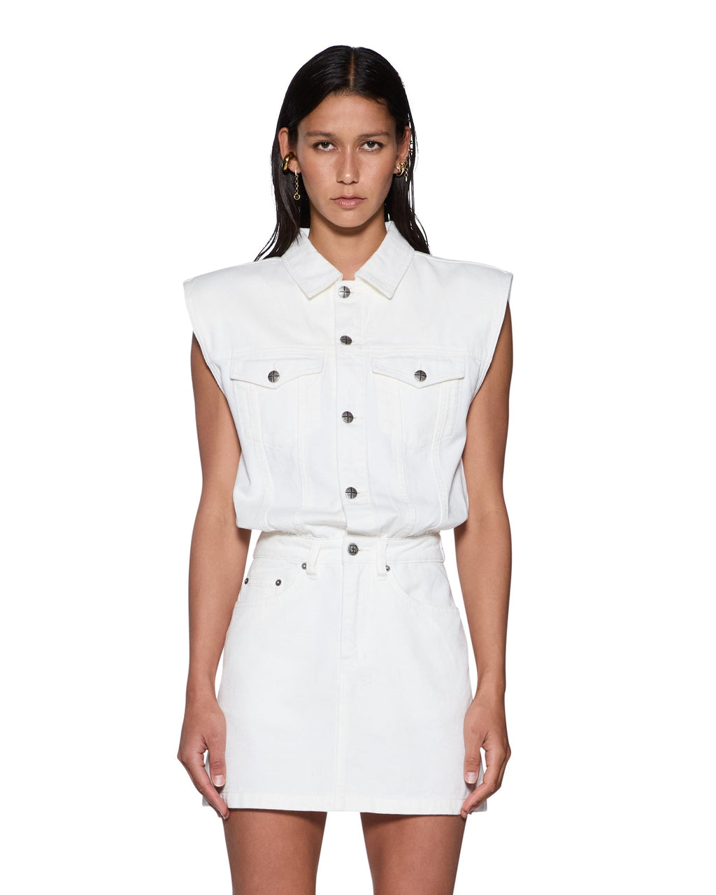 Womens Form Up Boilerdress Blanc Slim Dresses - White