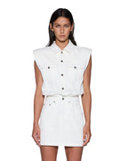 Womens Form Up Boilerdress Blanc Slim Dresses - White