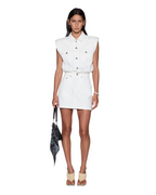 Womens Form Up Boilerdress Blanc Slim Dresses - White