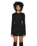 Womens Crawford Ls Mini Dress Black Fitted Dresses - Black