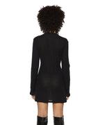 Womens Crawford Ls Mini Dress Black Fitted Dresses - Black