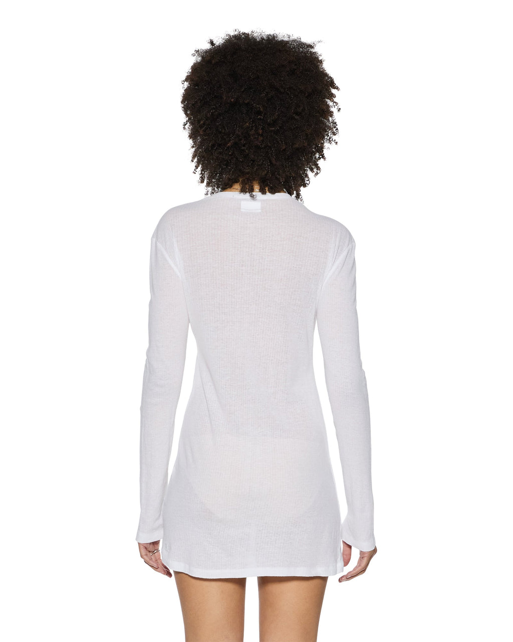 Womens Crawford Ls Mini Dress White Fitted Dresses - White