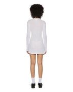 Womens Crawford Ls Mini Dress White Fitted Dresses - White
