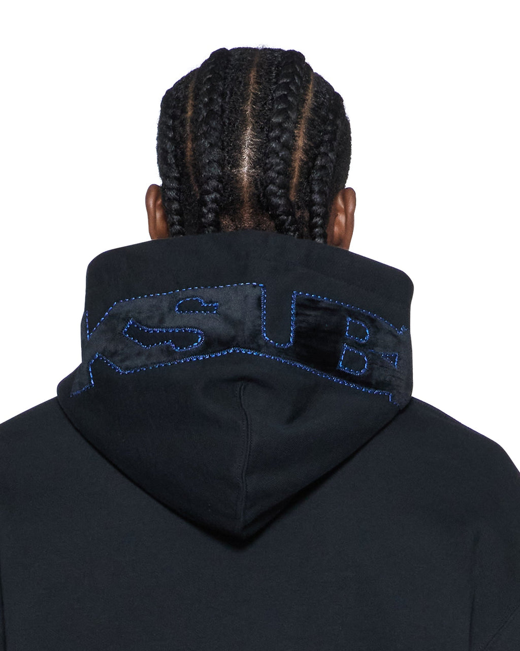 Mens 4x4 Paise Biggie Hoodie Cobalt Black Regular Fleece - Black