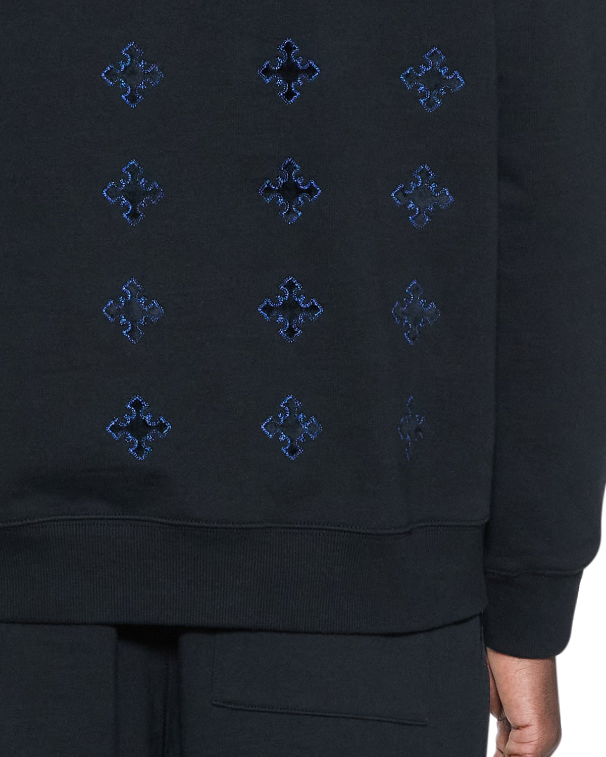 Mens 4x4 Paise Biggie Hoodie Cobalt Black Regular Fleece - Black